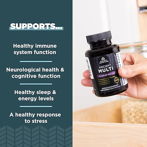 Miniatura 4 de Ancient Nutrition Multivitamínico para mujer 40+ una vez al día, 30 unidades + proteína de colágeno en polvo, sin sabor, 40 porciones