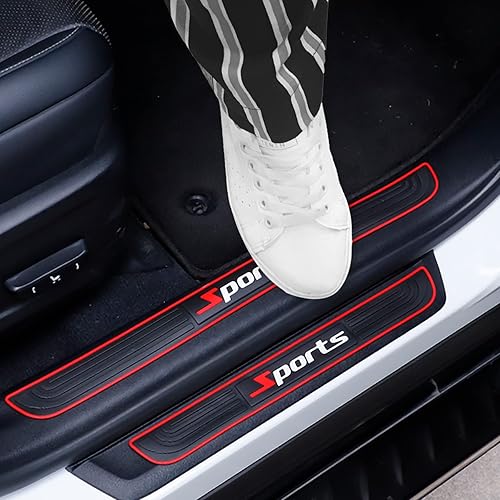 Miniatura 6 de SINGARO Protección para umbral de puerta de automóvil, 4 piezas, cubierta protectora contra el polvo, ancho de la puerta de 23.6 x 2.36 pulgadas,