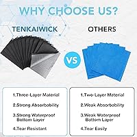 Vista 4 de Paquete de 160 baberos dentales desechables de 13"x18", hojas de baberos para tatuajes impermeables de 3 capas para salón de uñas, clínica dental