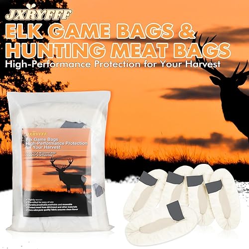 Miniatura 7 de Bolsas de caza de alce, bolsas de carne de caza, paquete de 5  Bolsas de carne de campo para alce, ciervo, alce y antílope  Incluye bolsa de pieza