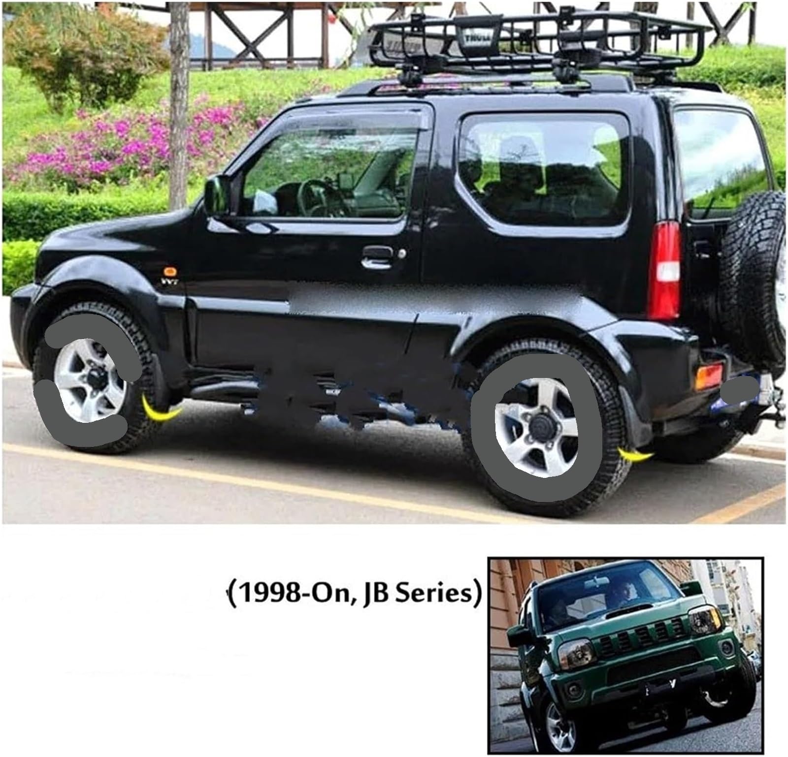 Auto-Schmutzfänger Für Suzuki für Jimny für Sierra Auto-Schmutzfänger Spritzschutz Schmutzfänger Kotflügel