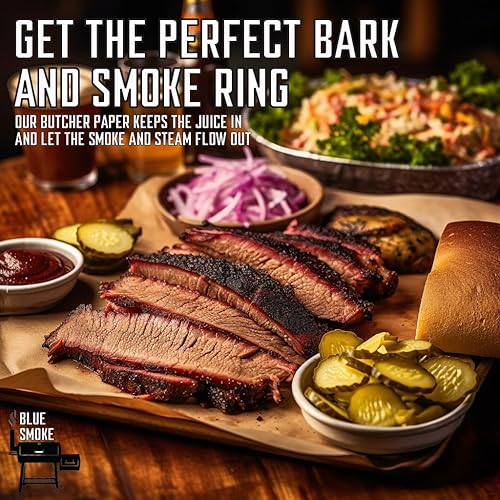 Miniatura 3 de BLUE SMOKE Rollo de papel de carnicero rosa extra ancho (24 pulgadas x 175 pies), sin encerar, sin recubrimiento, rollo de papel kraft de grado