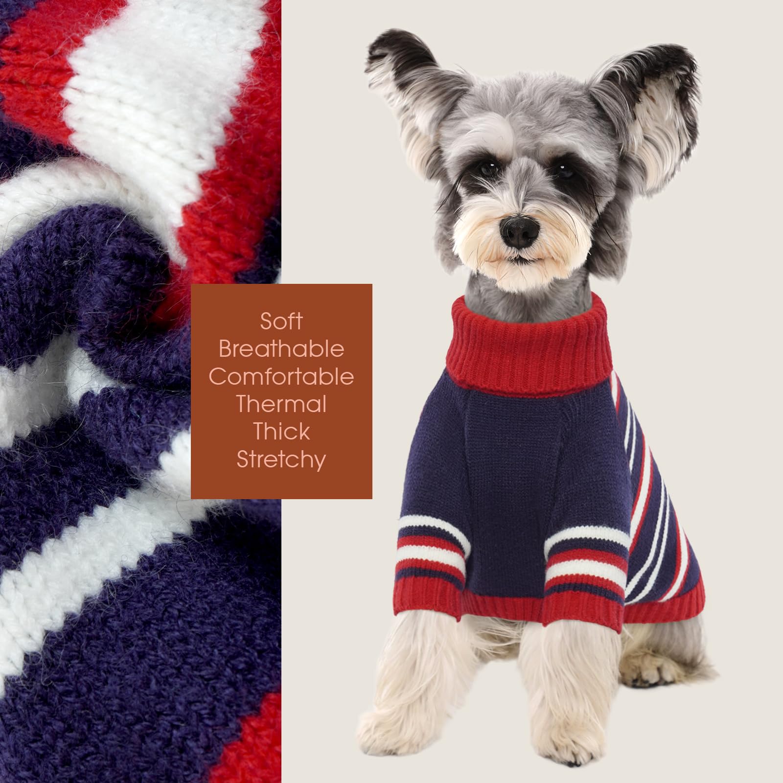 Kuoser XXL Dog Jumper, Large Sweater Warm, Knitted Pullover Christmas Outfit - Image 3