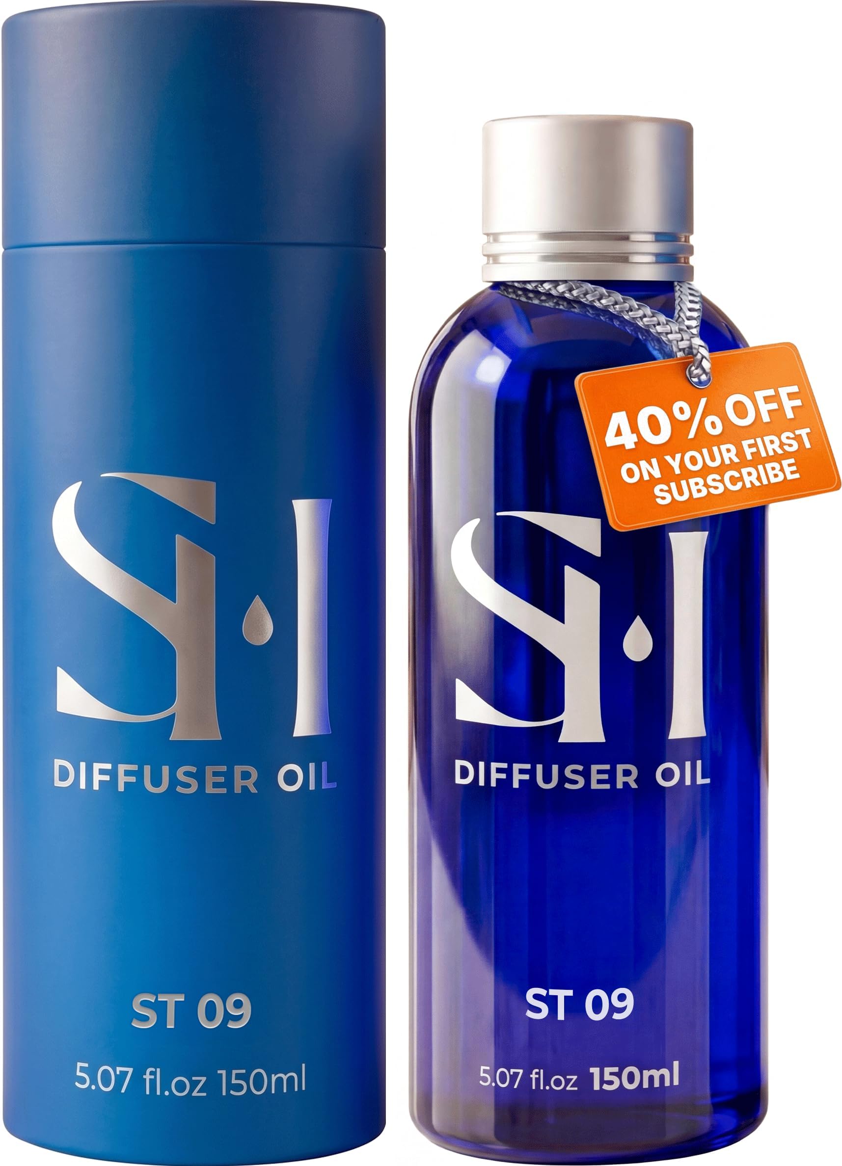 Santal ST09 Hotel Diffuser Oil Refill, 5.07 oz (150 ml) | Bergamot & Sandalwood, Cardamom & Leather, Saffron & Musk | Luxury Hotel Lobby Fragrance | Waterless