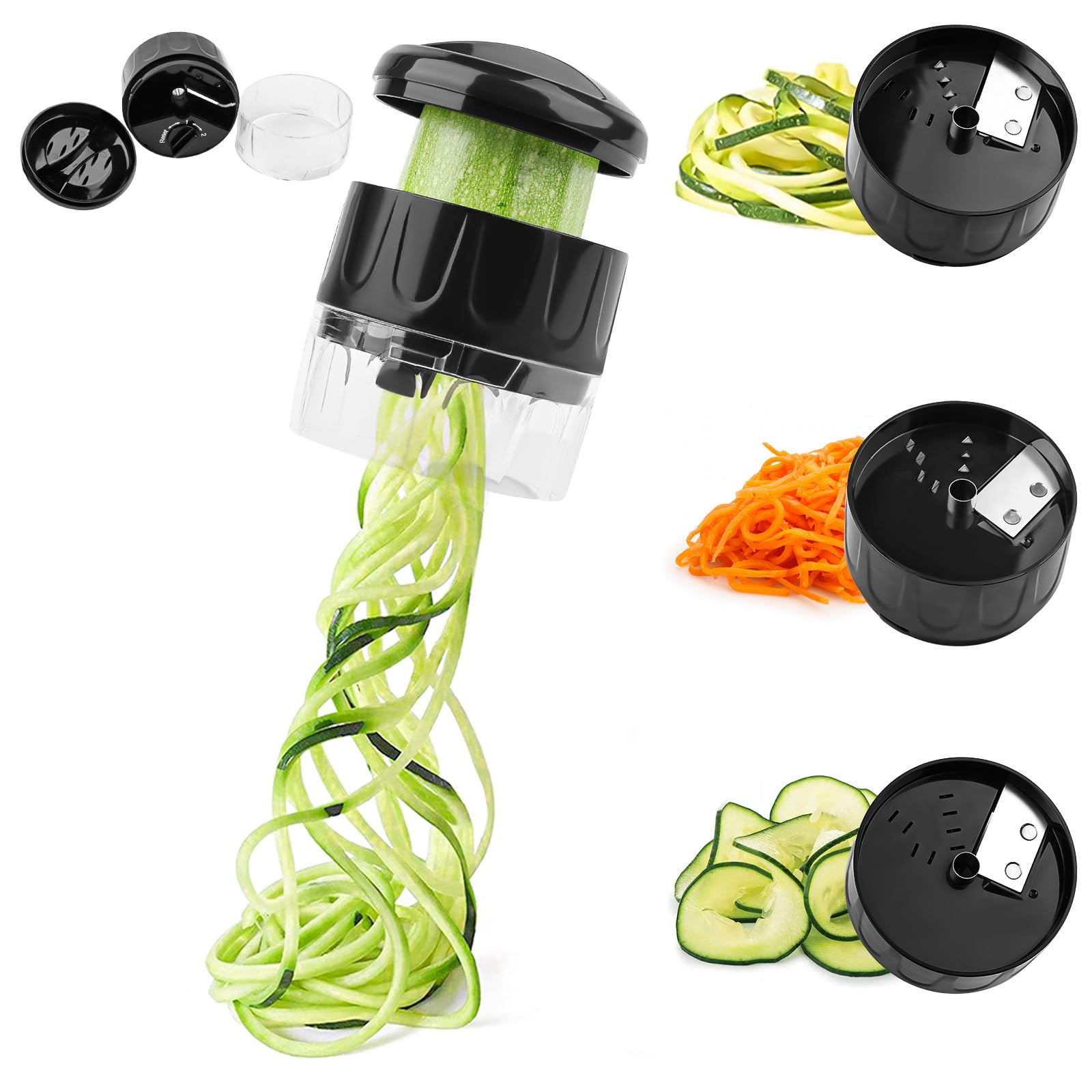 Découpe-Légumes Spirale Manuel - Pour Courgettes, Carottes, Concombres, Nouilles Végétales