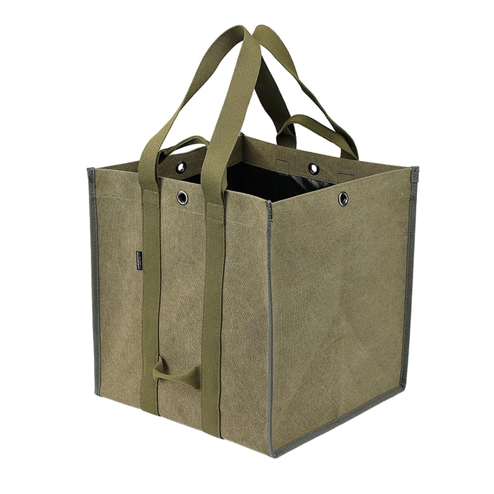 VAYEODEYU Dark Green Firewood Storage Bag Canvas Outdoor Carrying