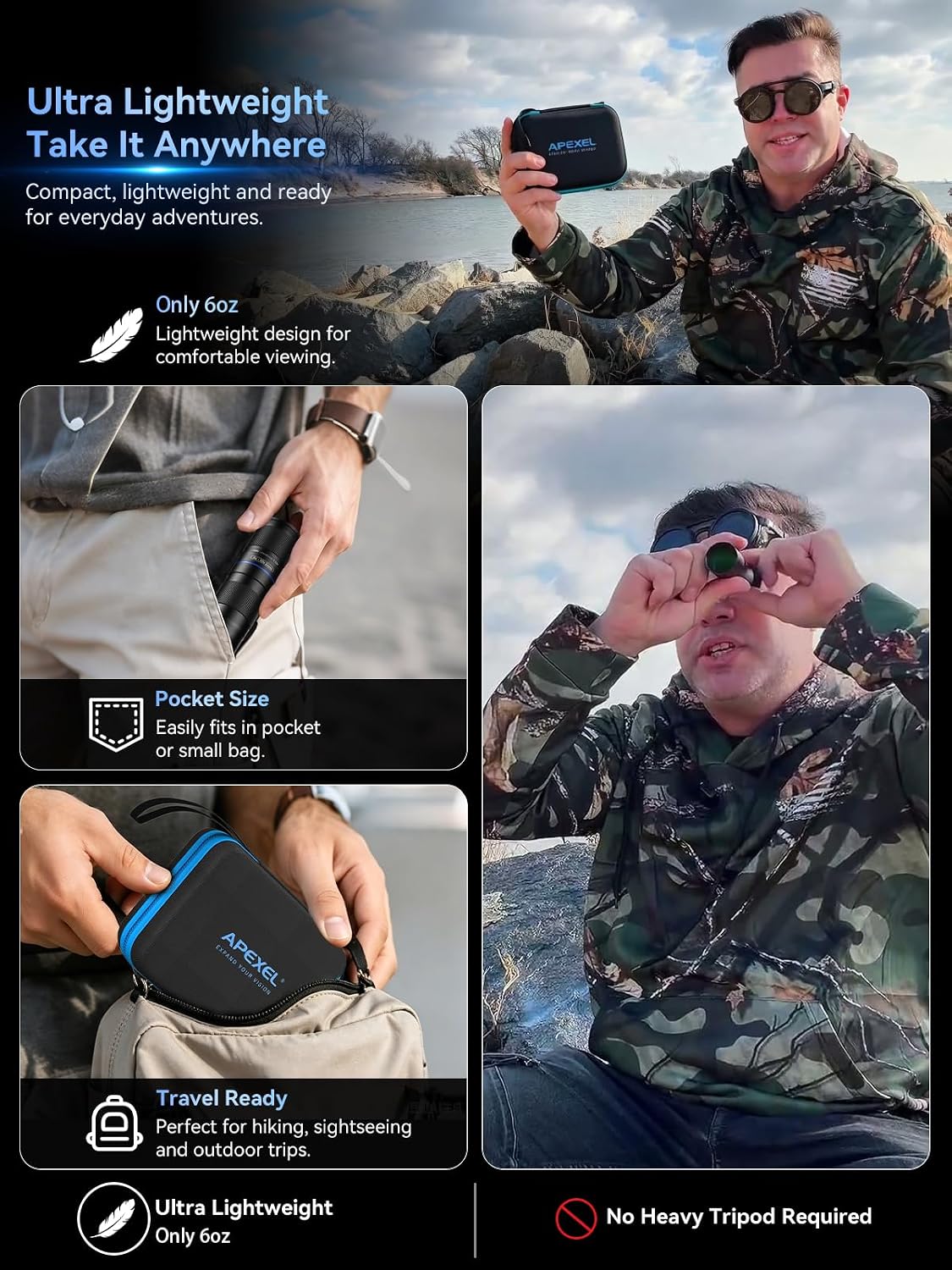 APEXEL 5-10X Telephoto Zoom Lens for iPhone & Android