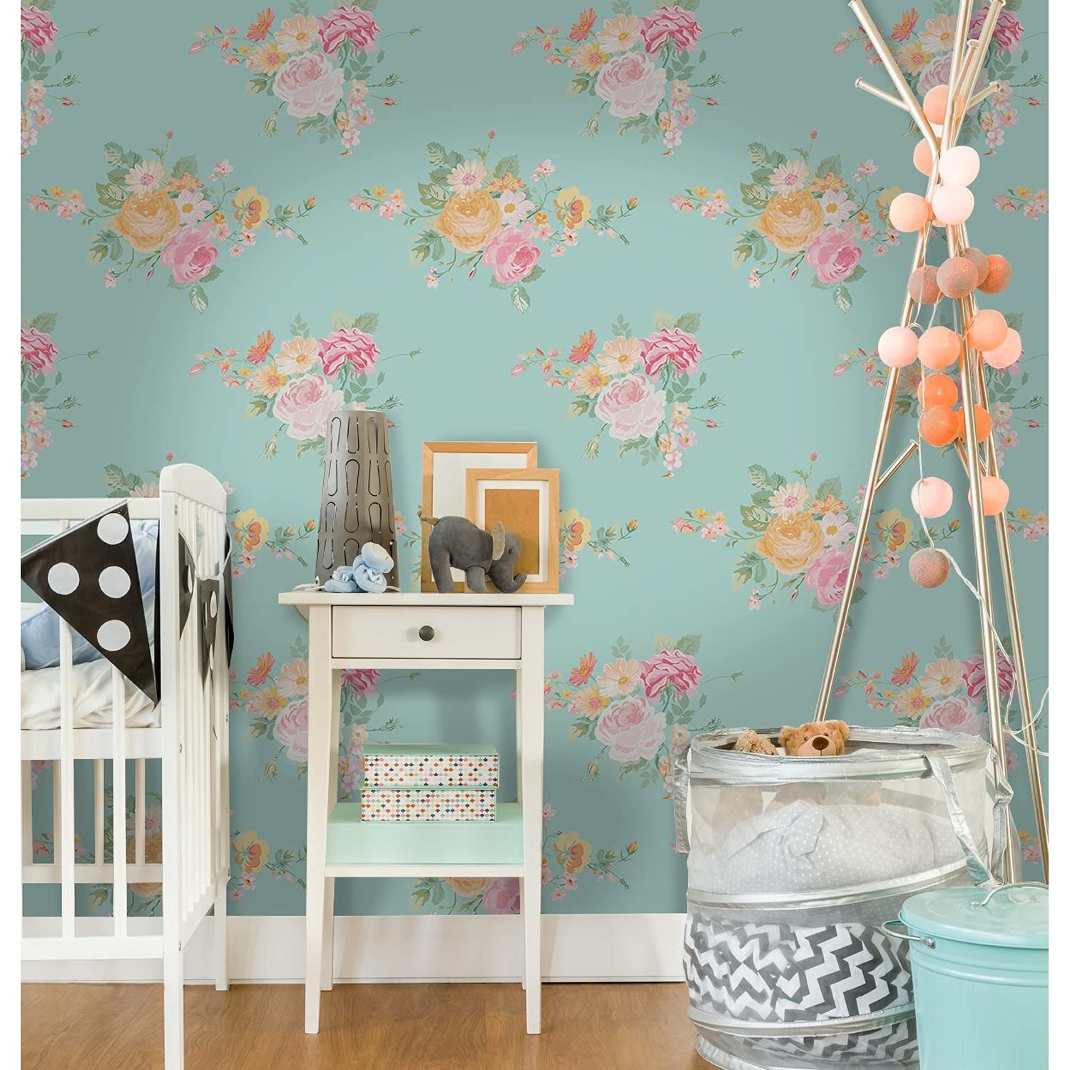 Papier peint intissé Coloray rose pâle 208x146cm pour décoration murale salon