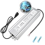 inShareplus 12V LED Power Supply, 80W IP67 AC 110-260V to DC 12 Volt Waterproof Power Supply, DC 12V 6.66A Low Voltage Transformer Driver with 3-Prong Plug for LED Outdoor Light, Computer Project