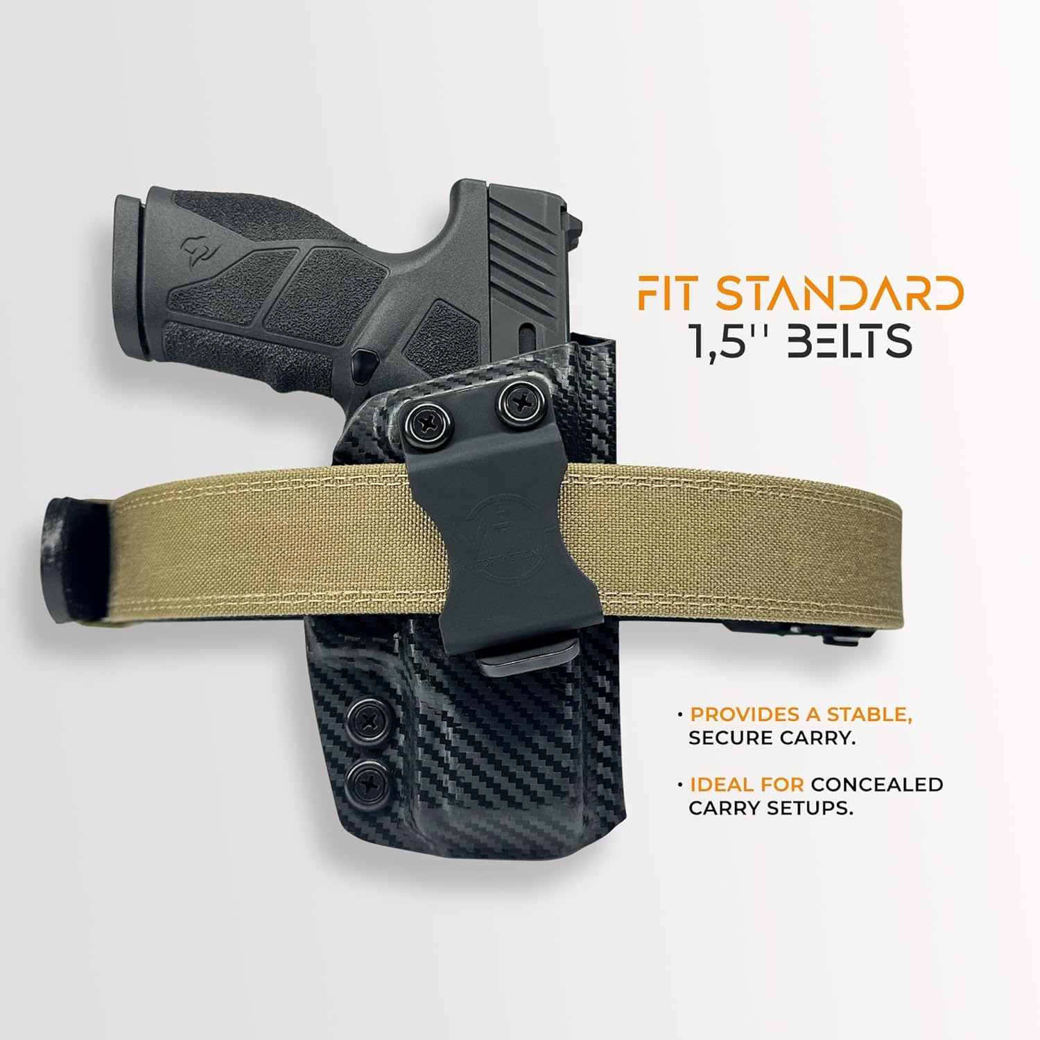 IWB Max Cover Holster Fits CZ P-07 Inside Waistband Kydex Gun Holster American Made Durable Lightweight Carry Gear