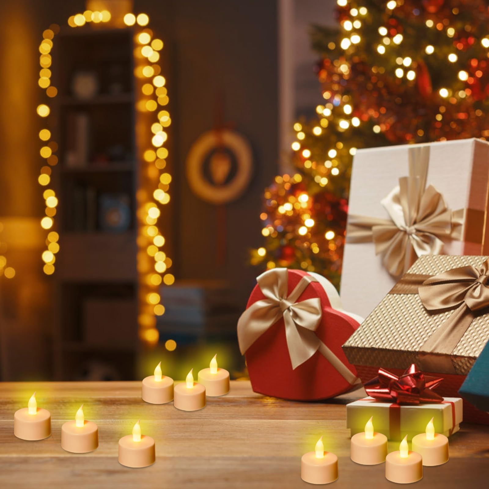 12 Pièces Bougie LED Rechargeable, Bougie Chauffe Plat LED Télécommandes et Minuterie, Fausses Bougies à LED avec USB-C Station de Charge pour Décoration de Noël, salle de Bains, Mariage, Anniversair