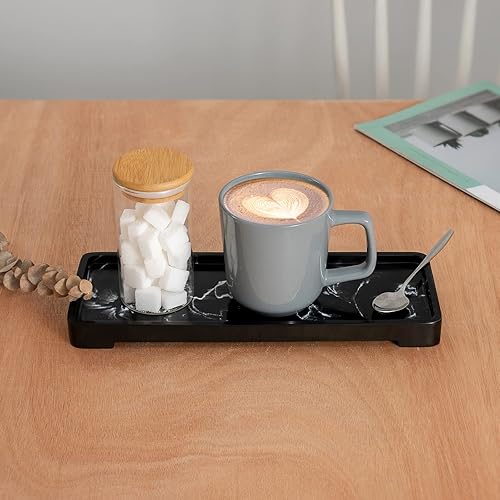Miniatura 5 de Bandeja de tocador de baño, bandeja de tocador de resina para decoración de encimera de baño, bandeja para tanque de inodoro, soporte de placa para