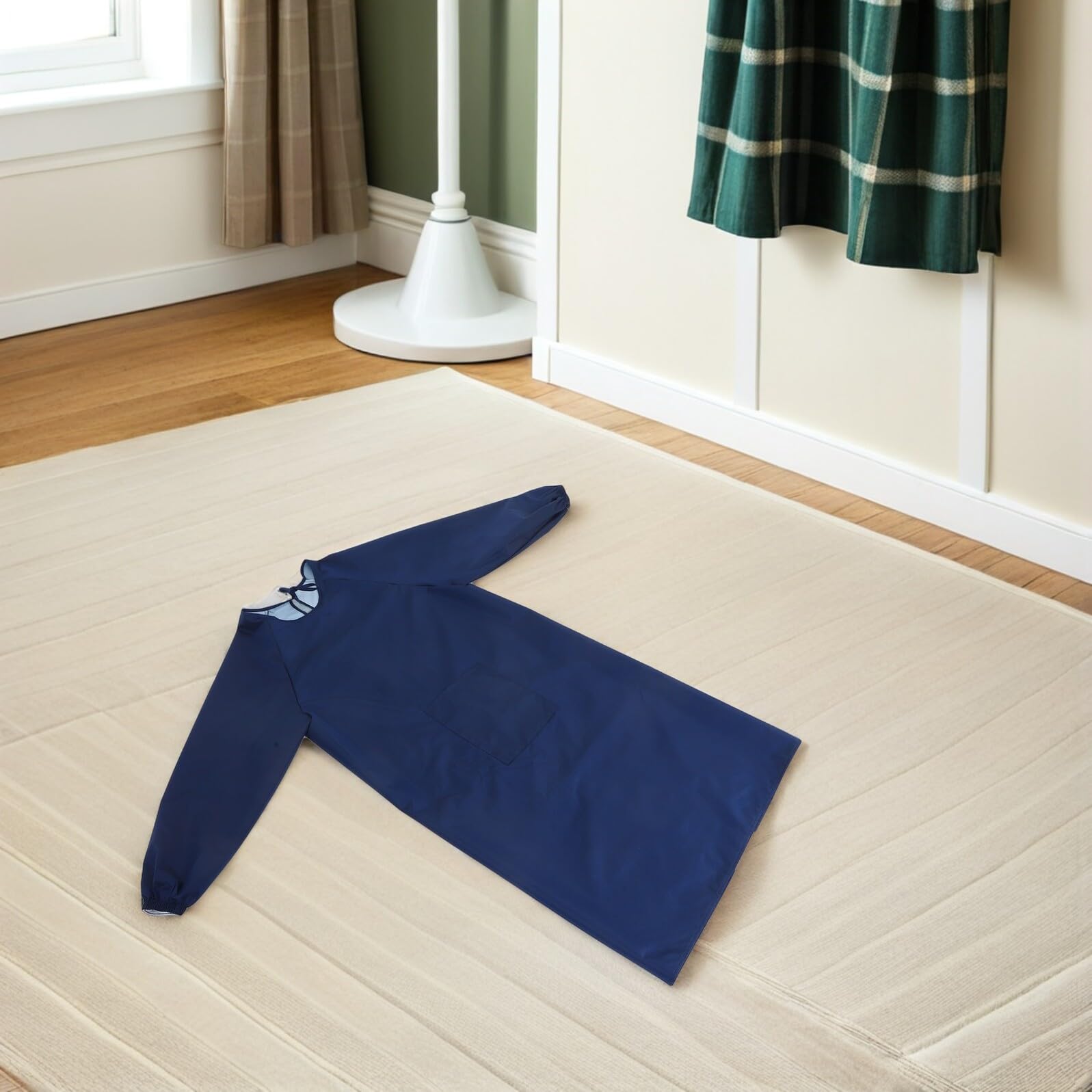 2 Piezas Delantal de Cocina y Taller Manga Larga Ajustable Resistente Aceites para Jardinería Pintura Limpieza y Barbacoa Diseño Reversible para Hombre y Mujer