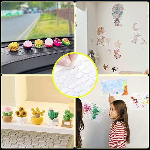 Miniatura 5 de 120 puntos adhesivos, puntos de pegamento transparentes, masilla de montaje extraíble de doble cara para colgar en la pared, imagen, decoración,