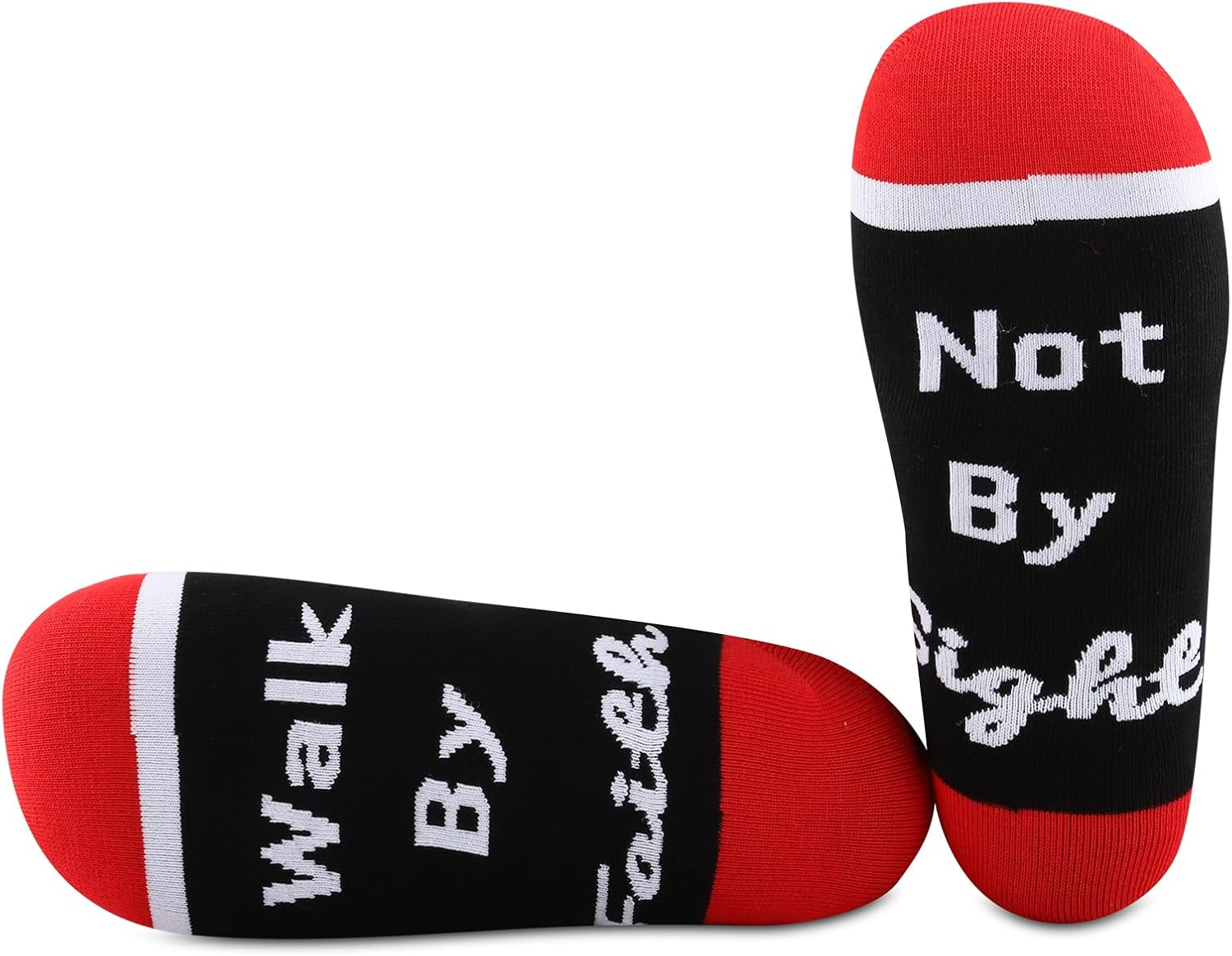 PWHAOO 1 Pair Sorority Socks Sorority Sister Gift Walk By Faith Not By Sight Socks - Image 5