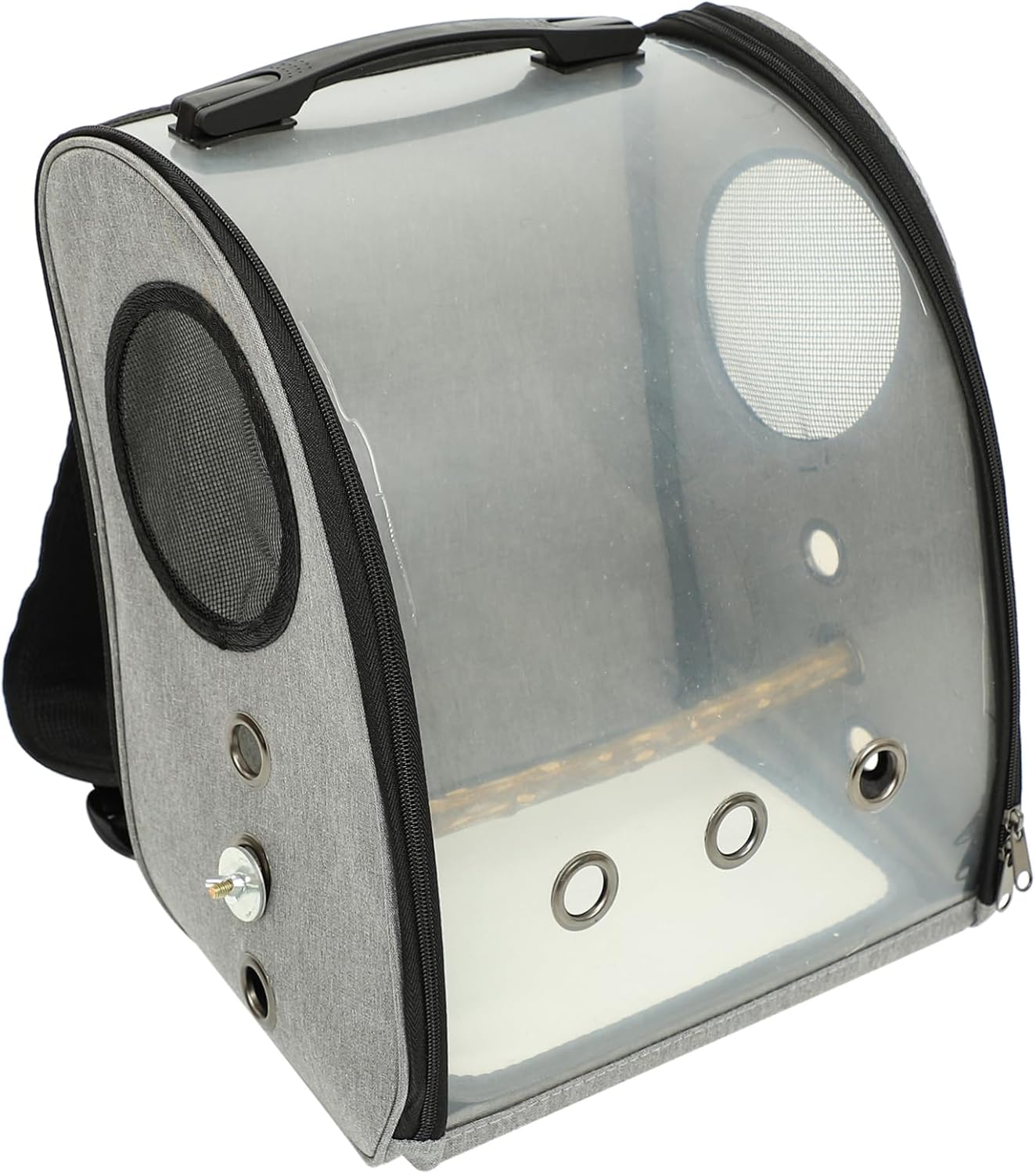 Kisangel Parrot Travel Carrier Bag Breathable Design and Bird Perch for Outdoor Adventures Portable Bird Backpack for Hiking Shopping and Travel