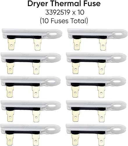 Miniatura 2 de 3392519 x 10 Fusible Térmico para Secadora - Pieza de Repuesto para Whirlpool y Kenmore Exact Fit DR Quality Parts™ 3388651 WP3392519VP 694511