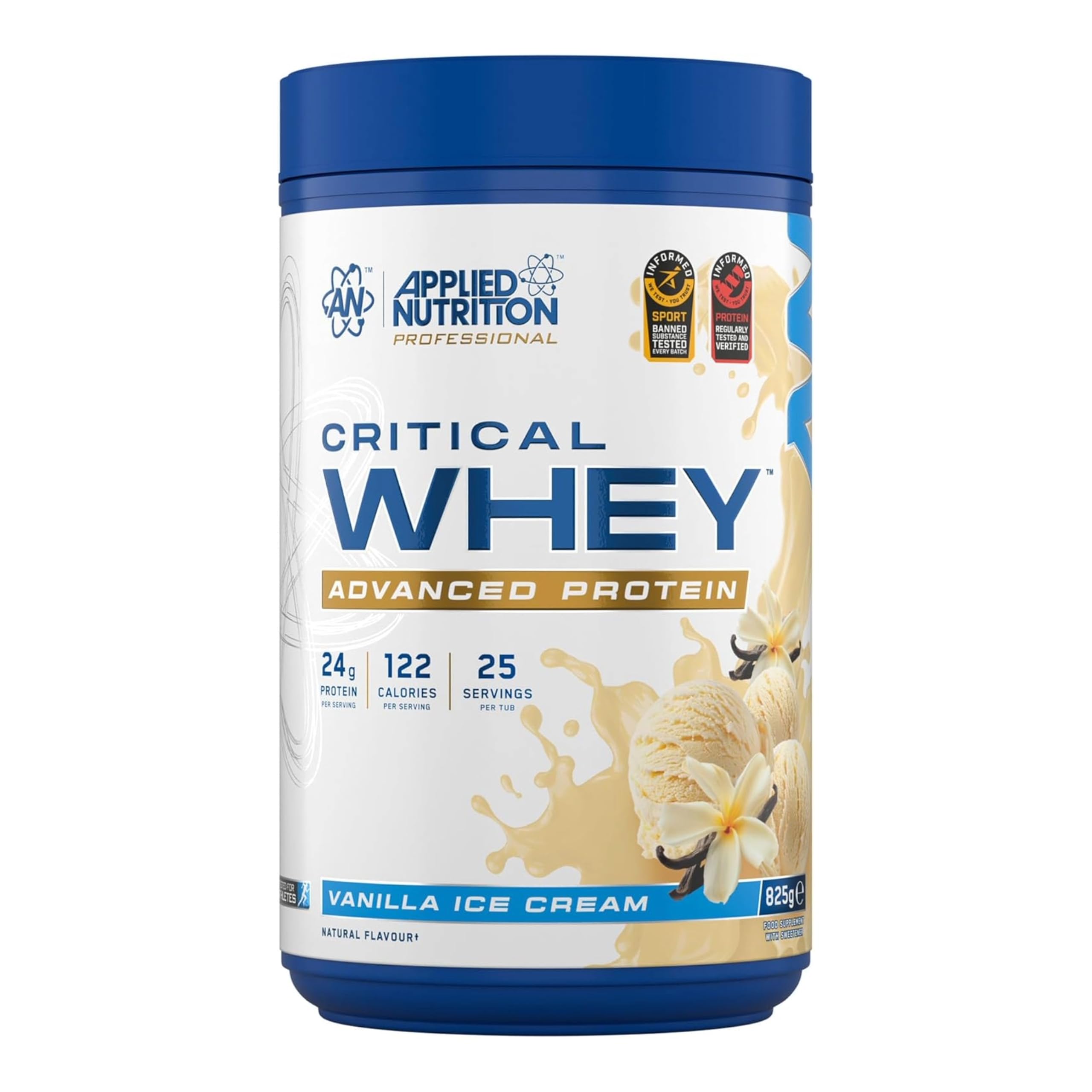APPLIED NUTRITION CRITICAL WHEY ADVANCED PROTEIN 825G VANILLA ICE CREAM