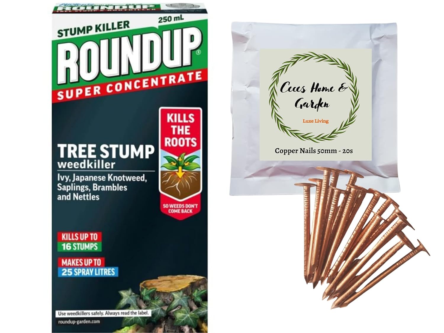 Roundup Super Concentrate Tree Stump Killer Tough Weed Rootkiller 250ml