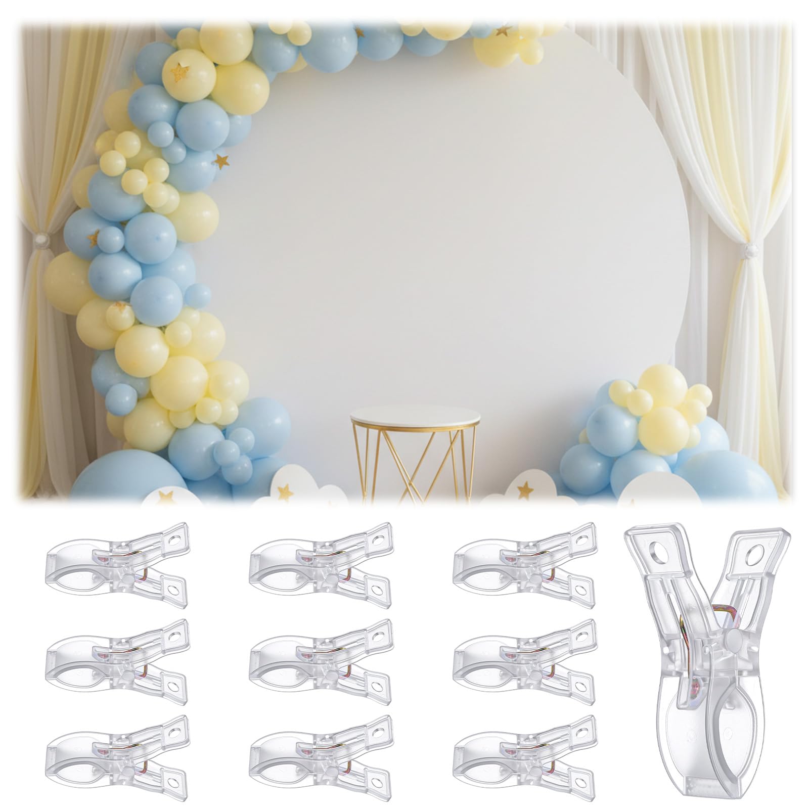 Photo 1 of 10 Pack Balloon Arch Clips Spring Clamps Balloon Clips for Balloons Arch