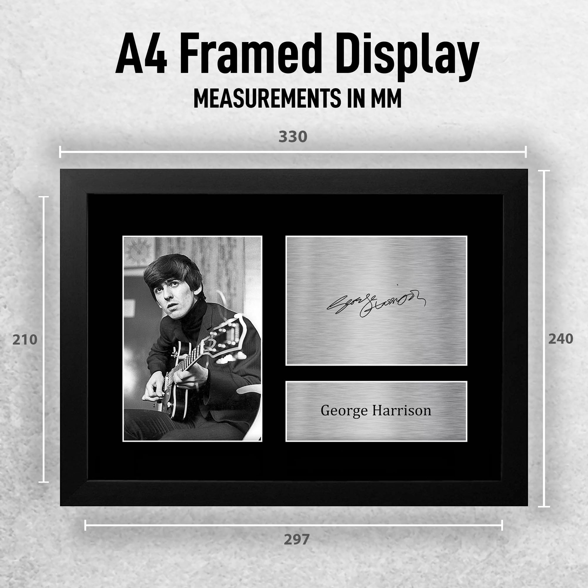 HWC Trading FR A4 George Harrison The Beatles Gifts Printed Signed Autograph Picture for Music Memorabilia Fans - A4 Framed - Image 2