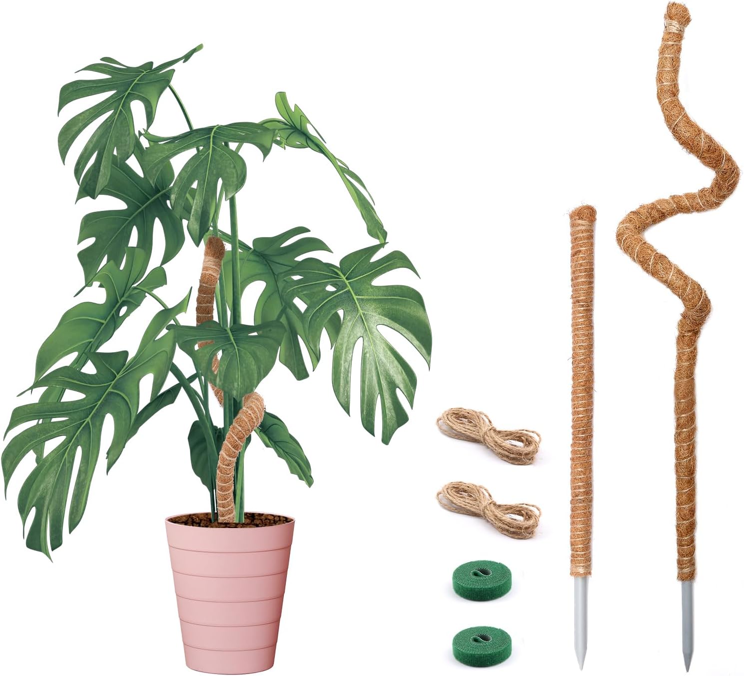 Bendable Moss Pole for Plants Monstera, Bendable Plant Stakes Moss