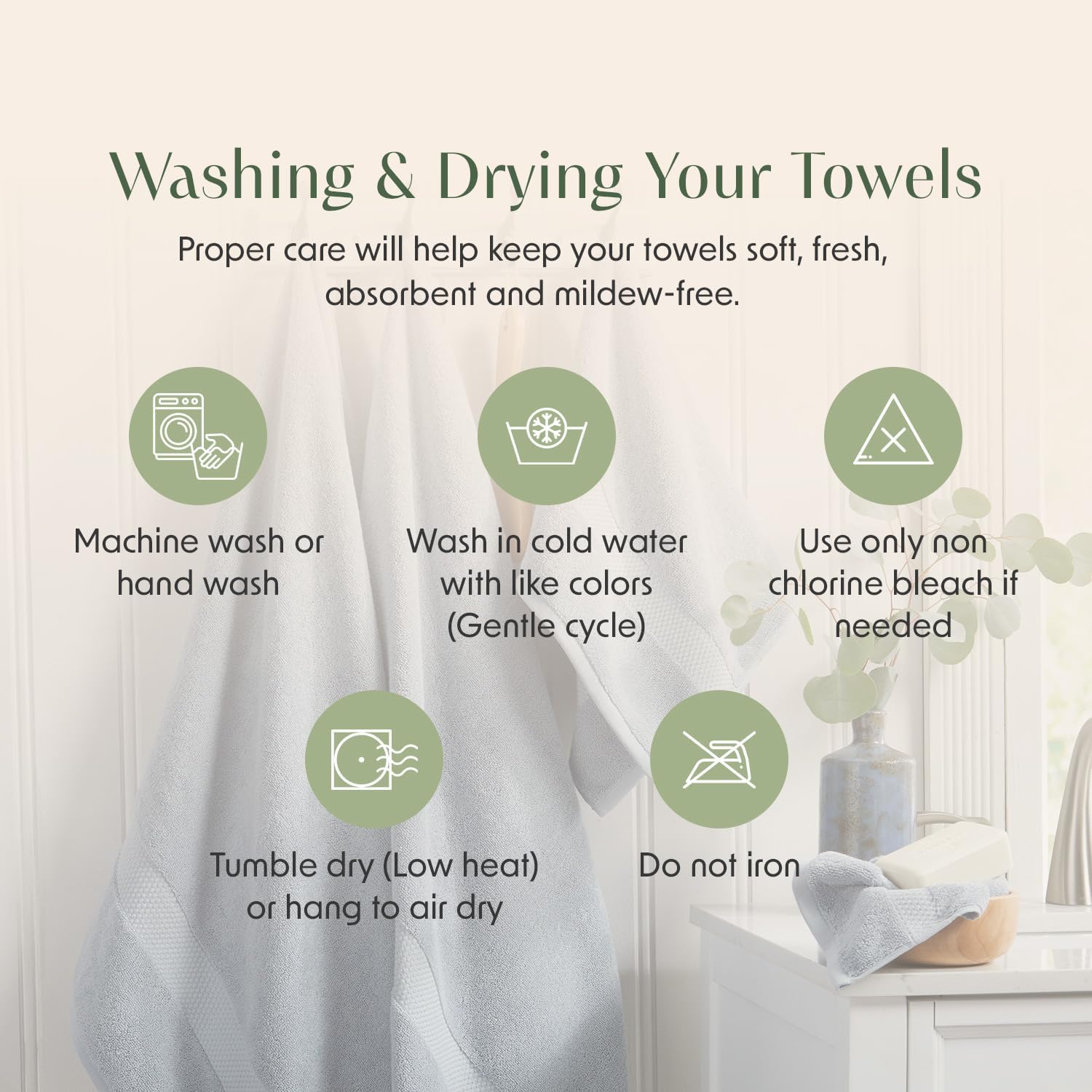 Springtree Home White Bath Towels Set of 6 | Ultra Quick Dry Bath Towels | 100% Combed Cotton | Absorbent Quick-Dry Towels for Bathroom | Oeko-TEX® Standard 100 Cotton | Queenstown Collection - Blue
