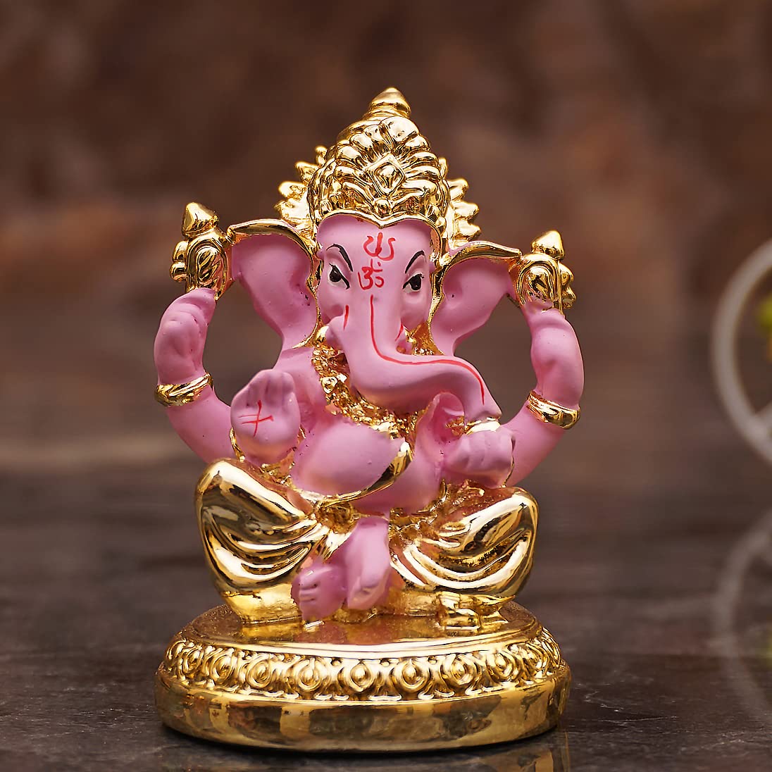 StatueStudio Ganesha Statue Temple Decor Lord Ganesh Murti Religious Showpiece Ganpati Idol Gift Item for Gift Item for Diwali Pooja, Mandir, Home Decor and Office Table (1.8 X 1.8 X 2.5 Inch)