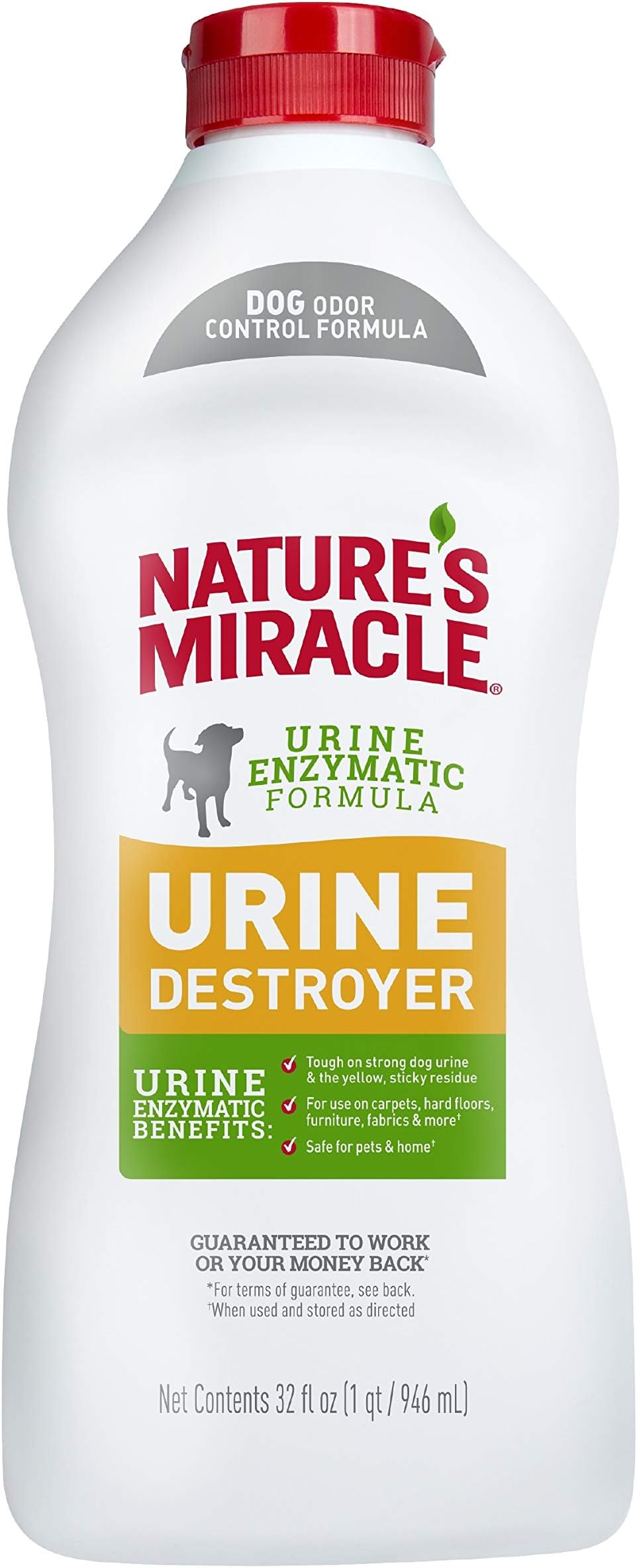 Nature's Miracle Urine Destroyer Dog 32 Ounces, Enzymatic Formula, Pour Pet Supplies