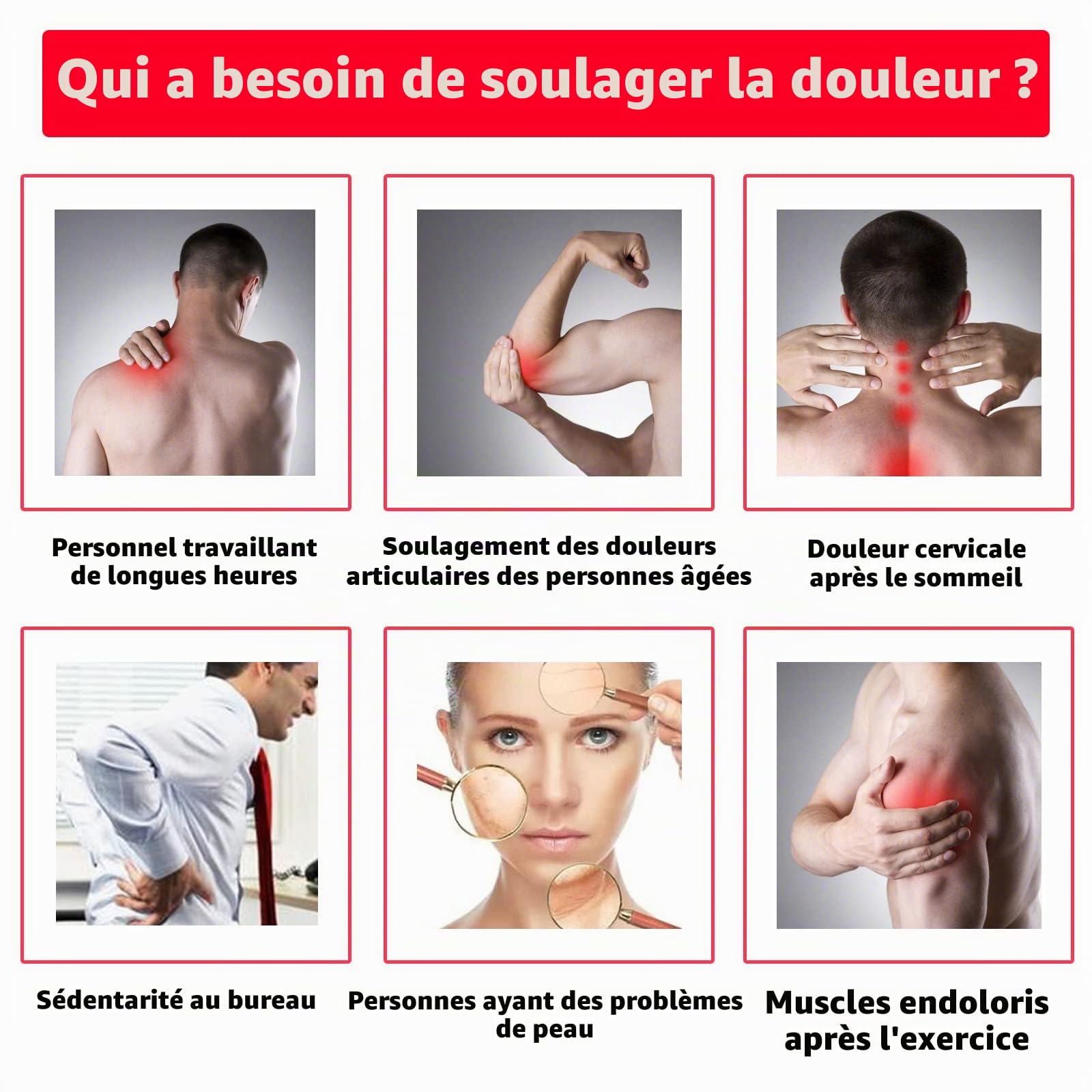 Lampe de thérapie à lumière rouge 54 W 18 LED Lumière infrarouge 660 nm Rouge & 850 nm NIR Combo Appareil de lumière rouge pour le visage, la santé de la peau et le soulagement de la douleur