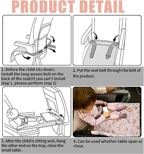 Miniatura 6 de XLSXEXCL Cama de viaje en avión para niños pequeños, reposapiés extensor de asiento de avión para niños, reposapiés de viaje para bebés, artículos