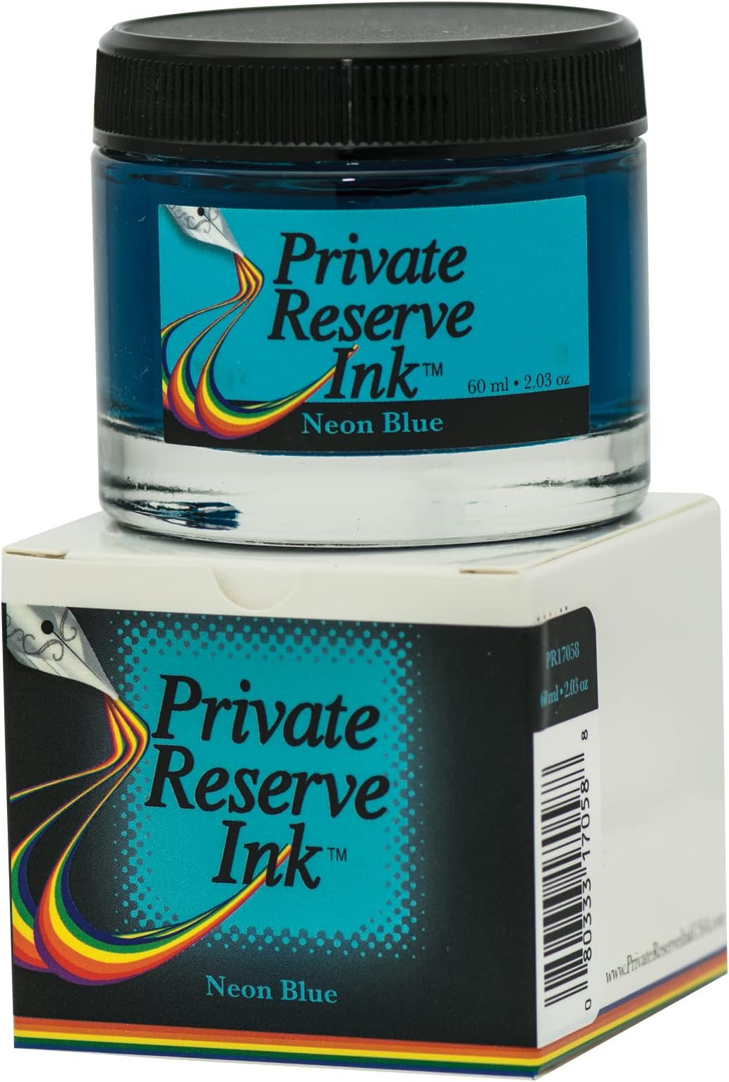 Private Reserve Ink - 60 ml Ink Bottle (Neon Blue), 1 Count (Pack of 1)