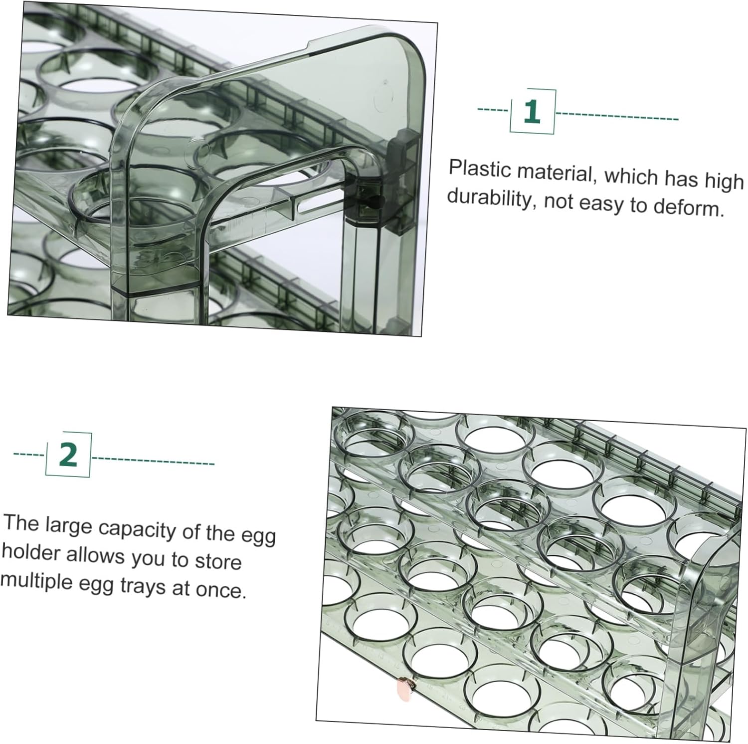 Balacoo Flip Storage Box Beauty Egg Storage Rack for Fridge Farmhouse Egg Holder for Kitchen Counter