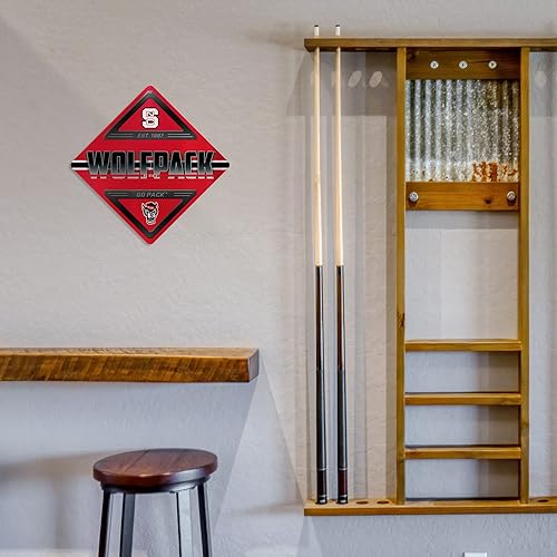 Miniatura 105 de Rico Industries NCAA - Letrero de metal estándar de 16.5 x 16.5 pulgadas, decoración del hogar, dormitorio, oficina, cueva de hombre