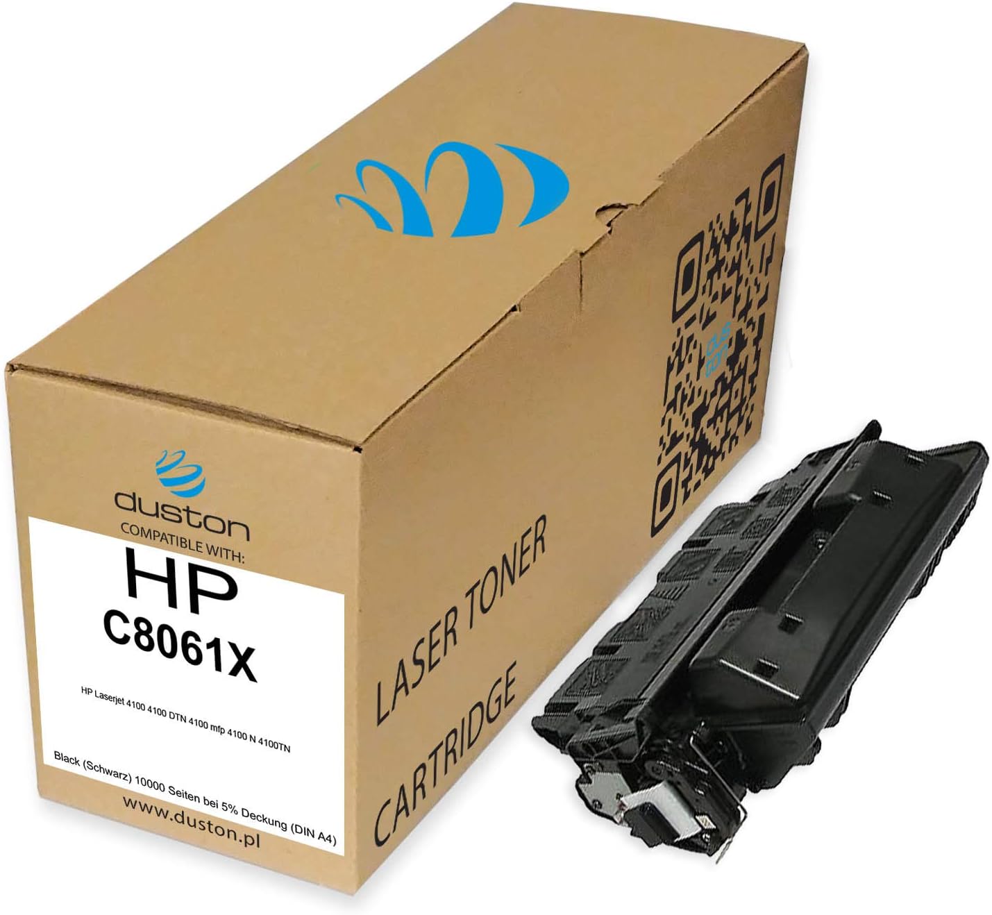duston C8061X, 61X Black Toner Compatible with HP Laserjet 4100 4100dtn 4100mfp 4100n 4100tn - Image 3