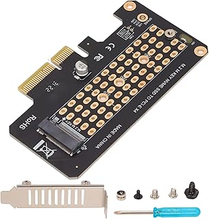 M.2 NVME SSD para PCIe 3.0 Adapter Card, SSD de 32 Gbps para PCIe X4 Adapter Support X8/X16 PCIe Slot and 2230/2242/ 2260/2280 Size SSD, for Windows/Mac/Linux