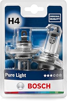 Bosch1987301410 H4 Lamp Pure Light 12V 60/55W P43t (Pack of 2)