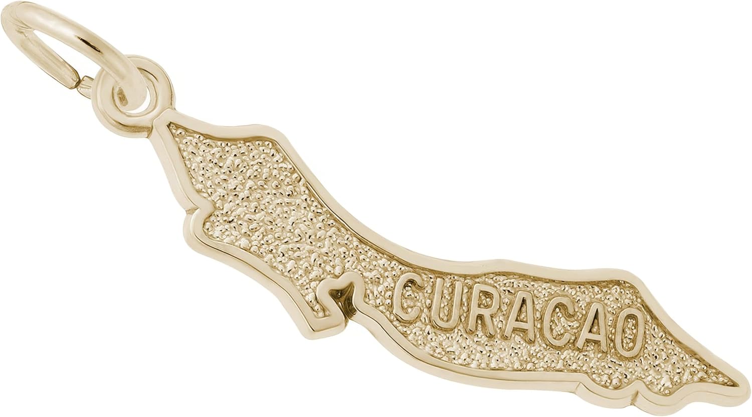 FindingKing Curacao Map Charm - 29mm x 8mm
