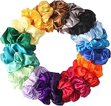 Hair Scrunchies Velvet, 20PCS Colors Scrunchies Fabric Hair Bows Elastic Hair Bands Scrunchie Ropes for Ponytail