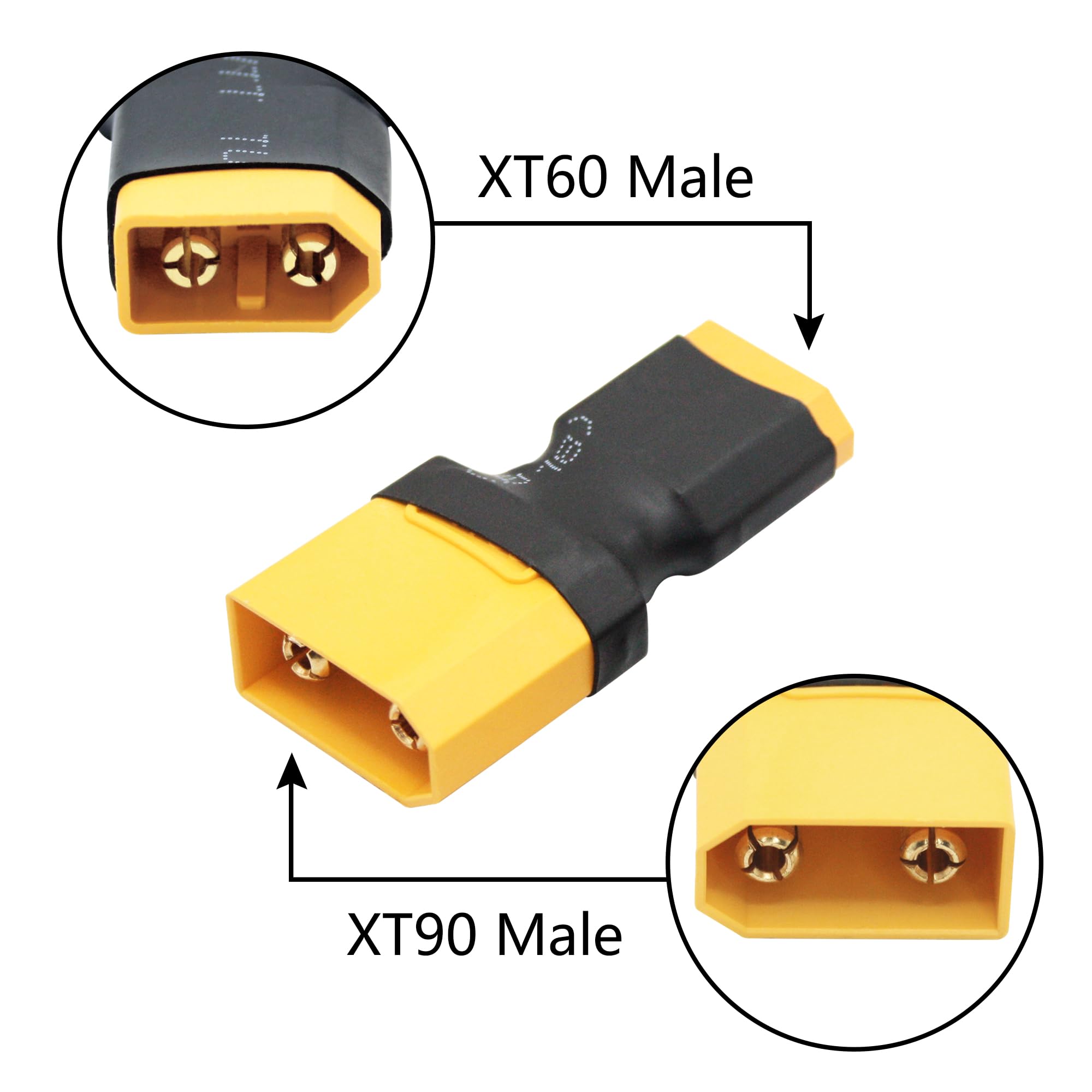 Amazon.com: 2Pair XT60 to XT90 Converter Plug, no Wire Adapter