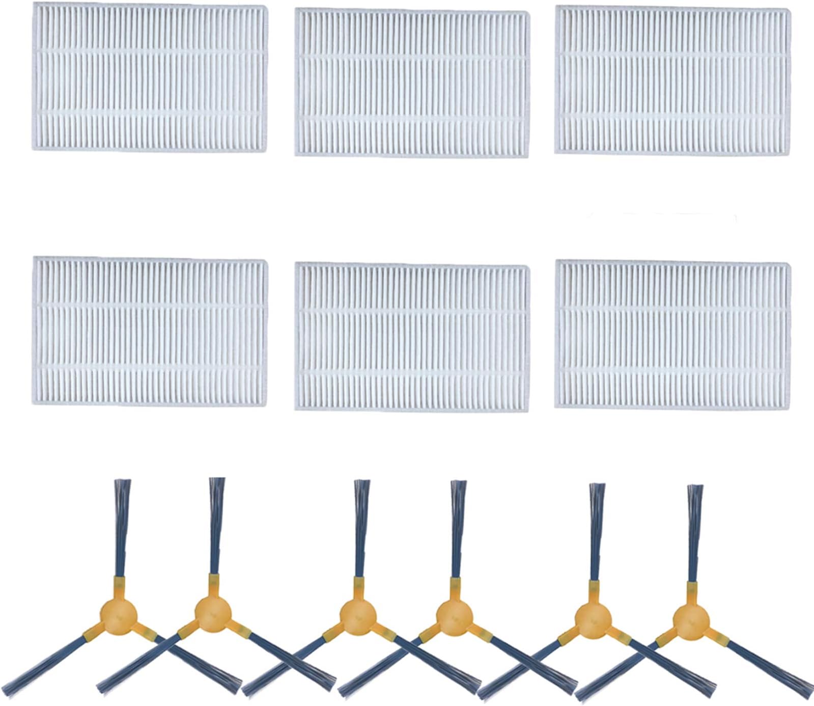 iAmoy Replacement Filter & Side Brush Accessories Compatible with Proscenic 830T 820S 820T 800T Robot Vacuum Cleaner