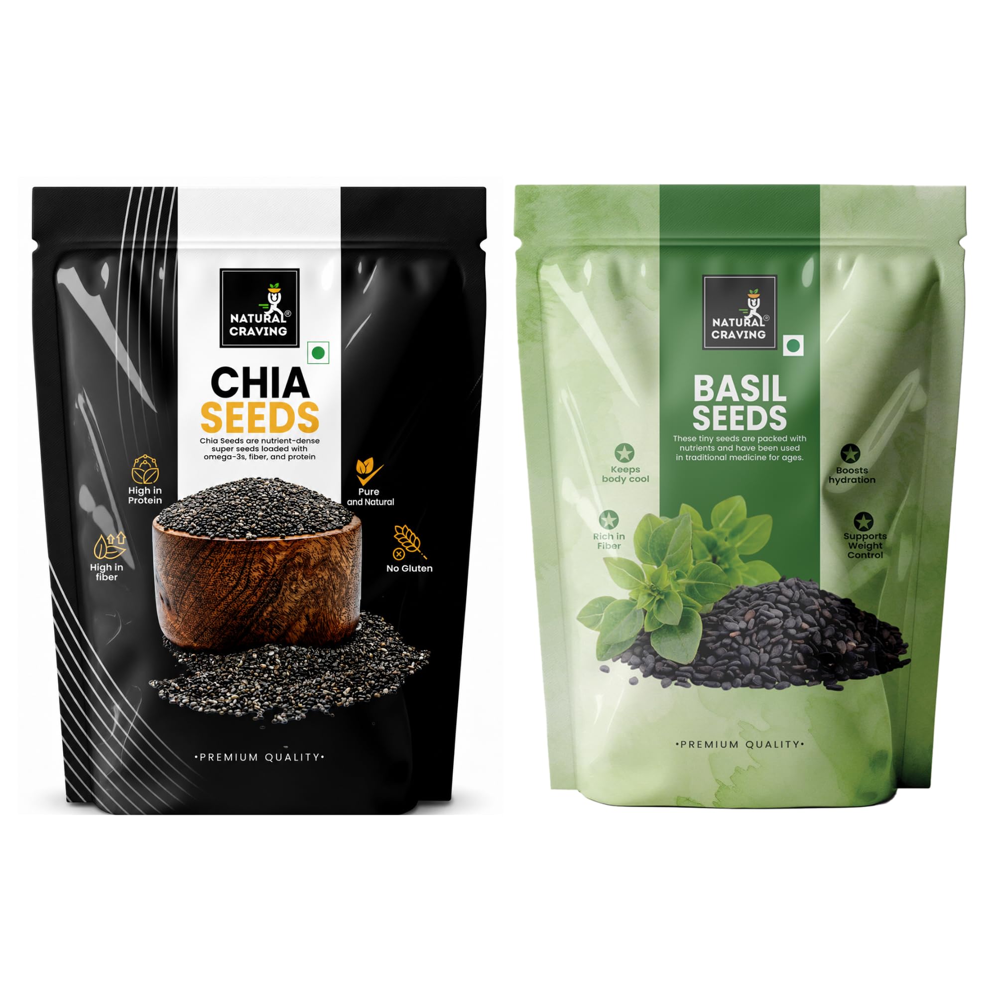 Natural Craving Super Seeds Combo Pack 400g | Sunflower, Pumpkin, Chia & Watermelon Seeds(Small Size) | Nutrient Rich | Perfect for Snacking, Smoothies & Salads(100g Each) — Amazon image 10