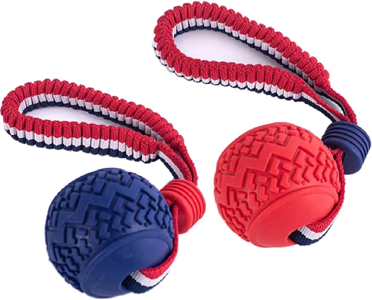 Dog Ball with Rope Toy,Ball on Rope Dog Chew Toys