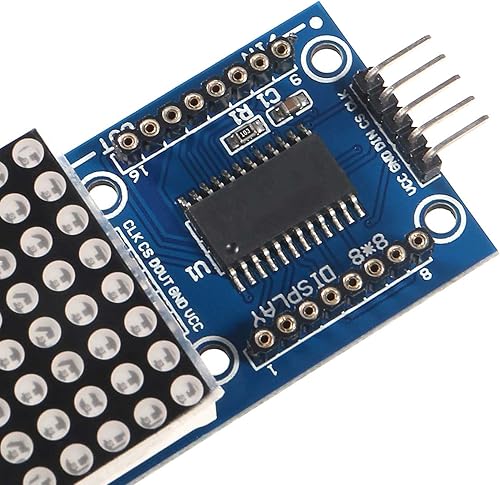 Vista 6 de MAX7219 Módulo de matriz de puntos 32x8 4 en 1 módulos de pantalla LED para microcontrolador Arduino Raspberry Pi con cables de 5 pines verde
