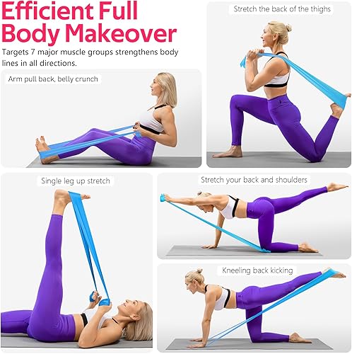 Miniatura 7 de Bandas de resistencia para entrenamiento, bandas de ejercicio para terapia física, estiramiento, recuperación, pilates, rehabilitación,