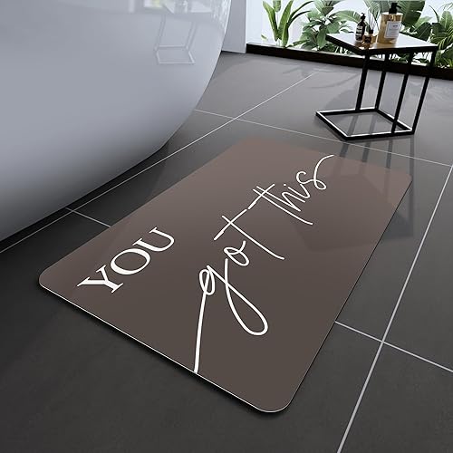 Vista 63 de Alfombras de baño 24x48 pulgadas, alfombra mágica moderna para el baño, alfombra de goma antideslizante de secado rápido absorbente, alfombras