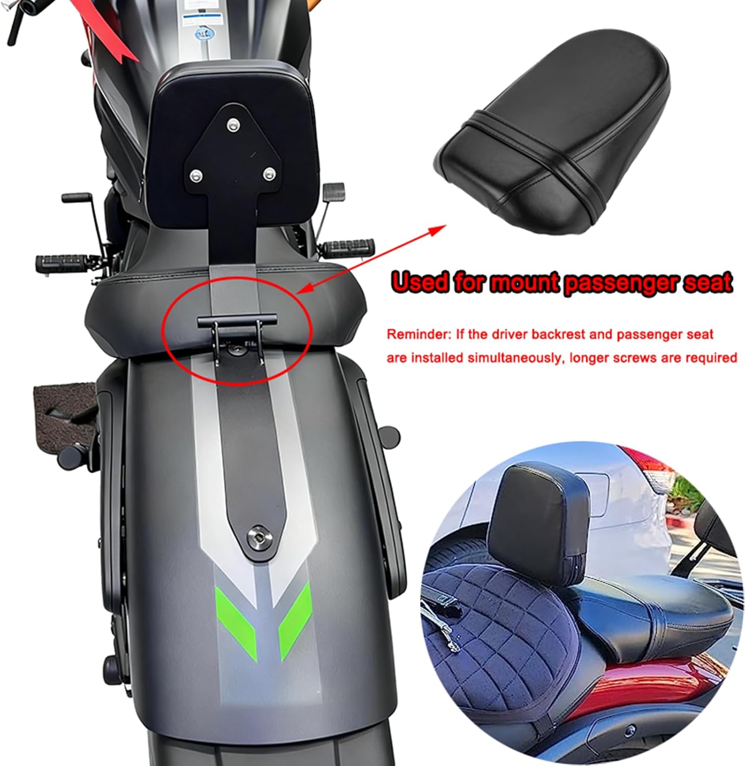 Motorcycle Driver Backrest Sissy Bar Support Mount for K-awasaki Vulcan S 650 2015-2025 Motorbike Rider Cushion Pad Accessories