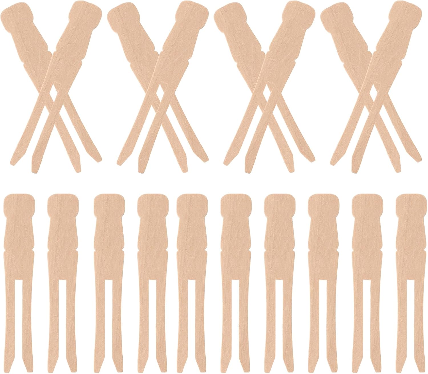 100Pcs Wooden Clothespins Vintage Clothes Pegs Wood Clips Clothesline Clamps for Home Outdoor Hanging Clothes Photo Organizing