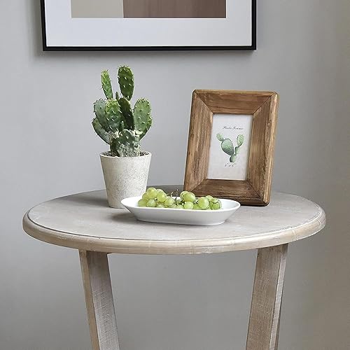 Miniatura 53 de Mesa auxiliar de patas cruzadas de granja, mesa auxiliar francesa para familia, comedor o sala de estar, espacios pequeños, moderna, redonda, Pierna