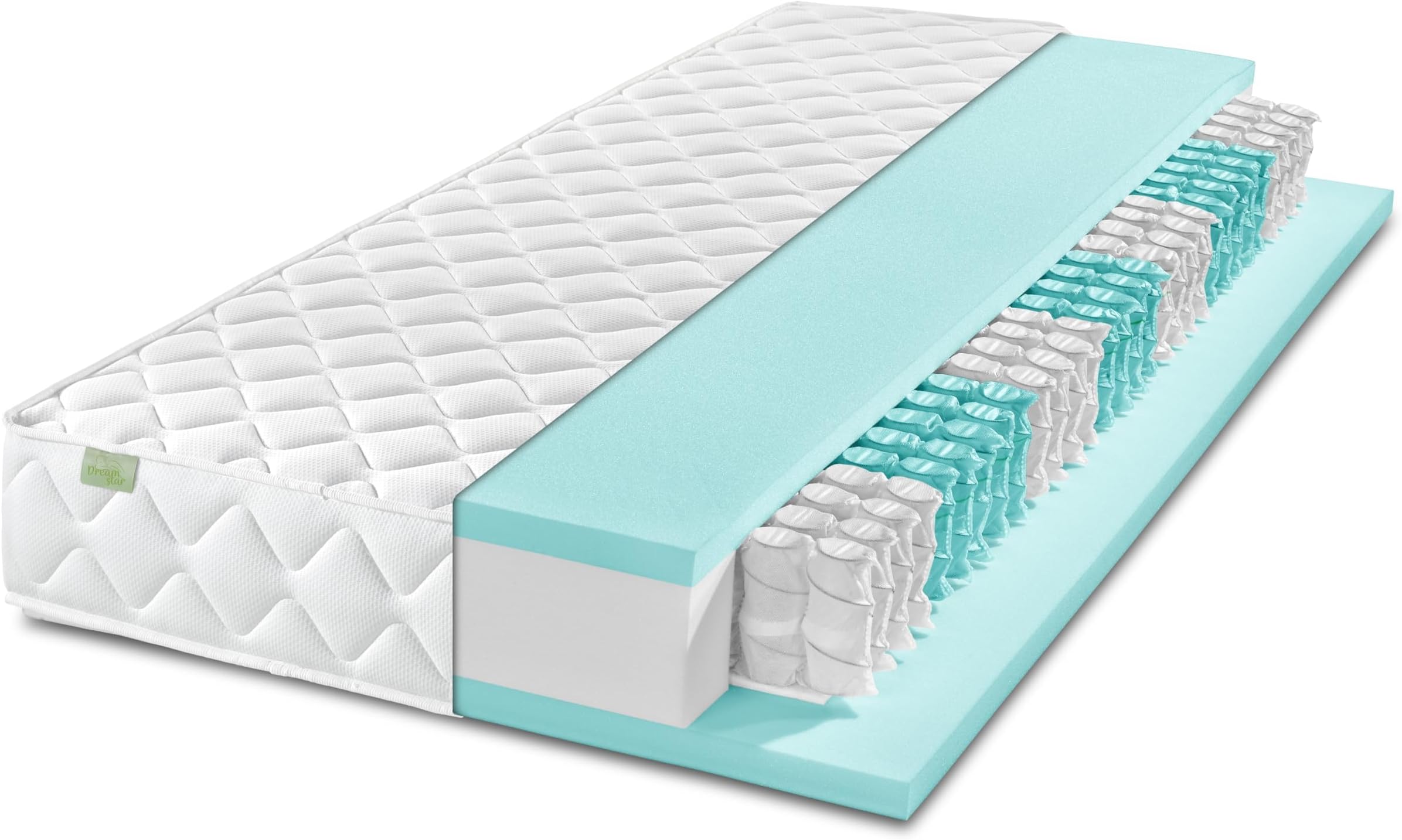 Mister Sandman Matratze 90x200cm - 7-Zonen Taschenfederkern H2/H3